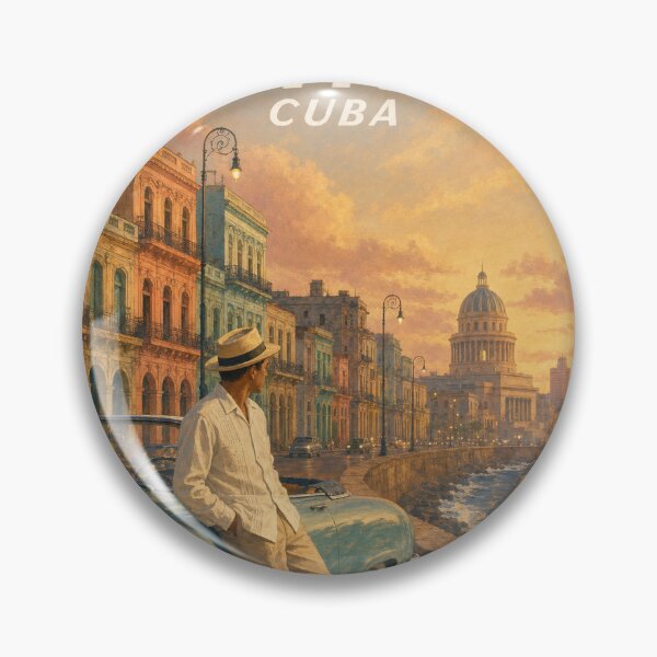 Item preview, Havana Cuba Travel Souvenir - Vintage Illustration designed and sold by VisualArtsOasis.