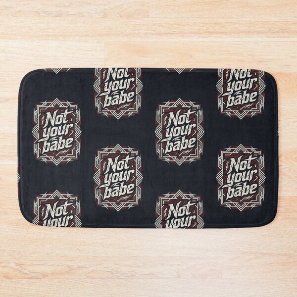 Item preview, Not Your Babe Red and White Ornate Typography designed and sold by HappyOops.