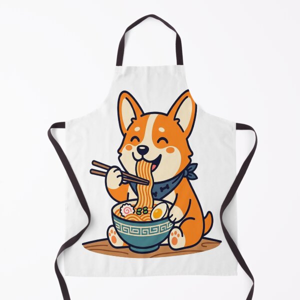 Item preview, Corgi Eating Ramen Noodles designed and sold by mo-carnival.