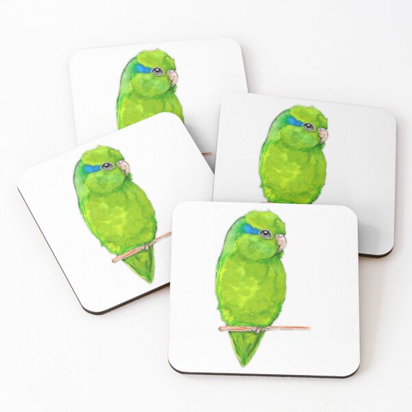 Item preview, Green Parrotlet Watercolor Illustration designed and sold by averyfoxdesigns.