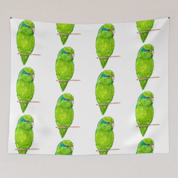 Item preview, Green Parrotlet Watercolor Illustration designed and sold by averyfoxdesigns.