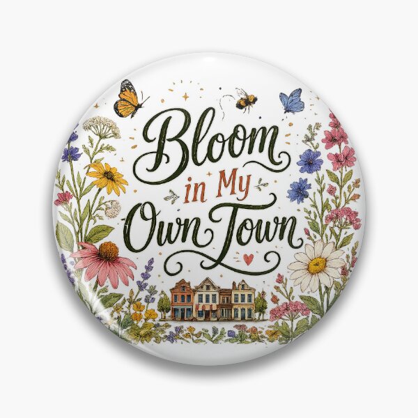 Item preview, Bloom in My Own Town | Floral Typography | Cottagecore Wildflower Design designed and sold by noport.