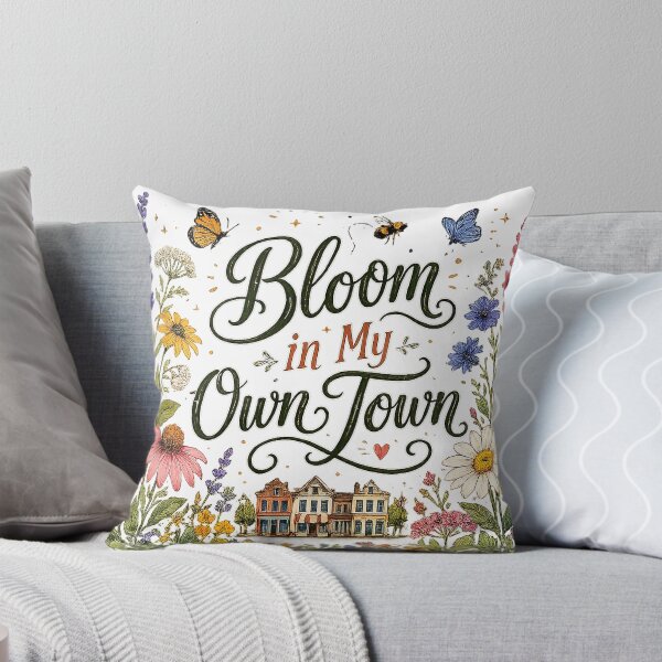 Item preview, Bloom in My Own Town | Floral Typography | Cottagecore Wildflower Design designed and sold by noport.