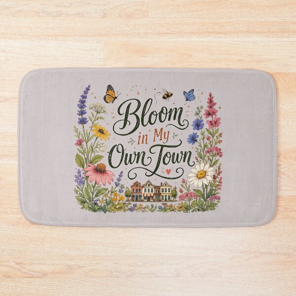 Item preview, Bloom in My Own Town | Floral Typography | Cottagecore Wildflower Design designed and sold by noport.