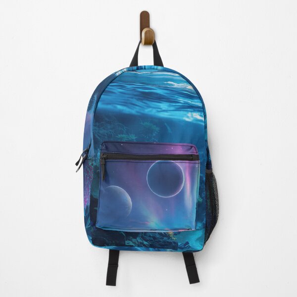 Item preview, Sapphire Tide Alien Coastal Fantasy Landscape designed and sold by Luminous Wilds.