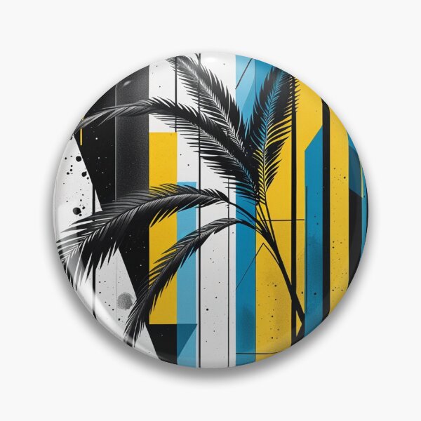 Item preview, Modern Geometric Palm Tree Retro Contemporary Artwork designed and sold by semenol.