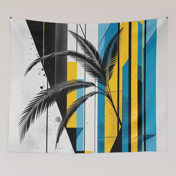 Item preview, Modern Geometric Palm Tree Retro Contemporary Artwork designed and sold by semenol.