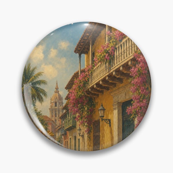 Item preview, Cartagena Colombia Travel Souvenir - Vintage Illustration designed and sold by VisualArtsOasis.