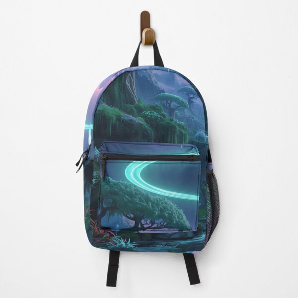 Item preview, Emerald Halo Valley Alien Fantasy Landscape designed and sold by Luminous Wilds.