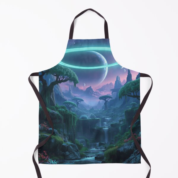 Item preview, Emerald Halo Valley Alien Fantasy Landscape designed and sold by Luminous Wilds.