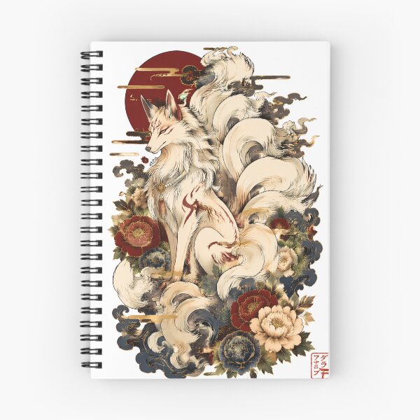 Item preview, White Kitsune Fox Spirit | Japanese Mythology Nine-Tailed Fox Art designed and sold by kaxymax.