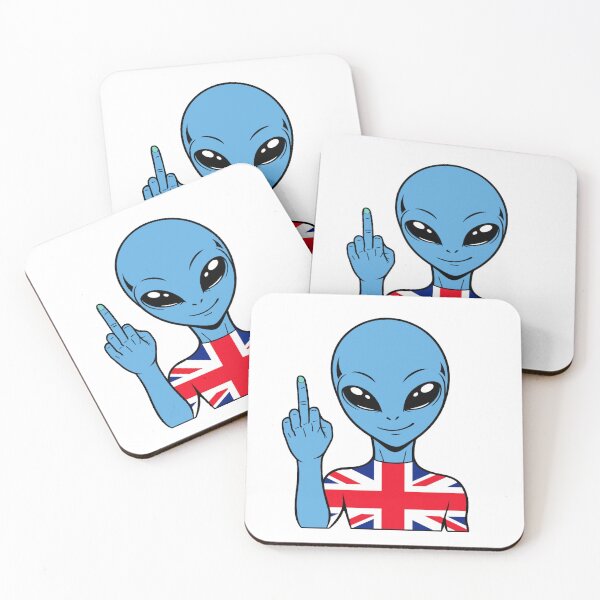 Item preview, Zorgo England | Middle Finger Sign Alien | British Flag Shirt | Cute Alien Gift | UK Merchandise designed and sold by The-Visitors.