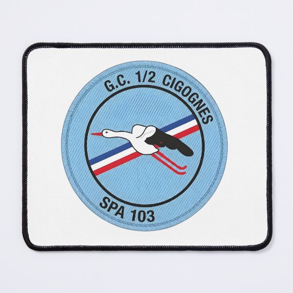 Item preview, French Air Force Escadron de Chasse 1/2 Cigognes SPA 103 Emblem designed and sold by CharlieDesings.