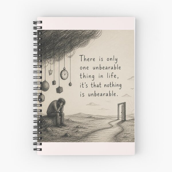 Item preview, There is only one unbearable thing in life, it's that nothing is unbearable. designed and sold by CinemaChronik.