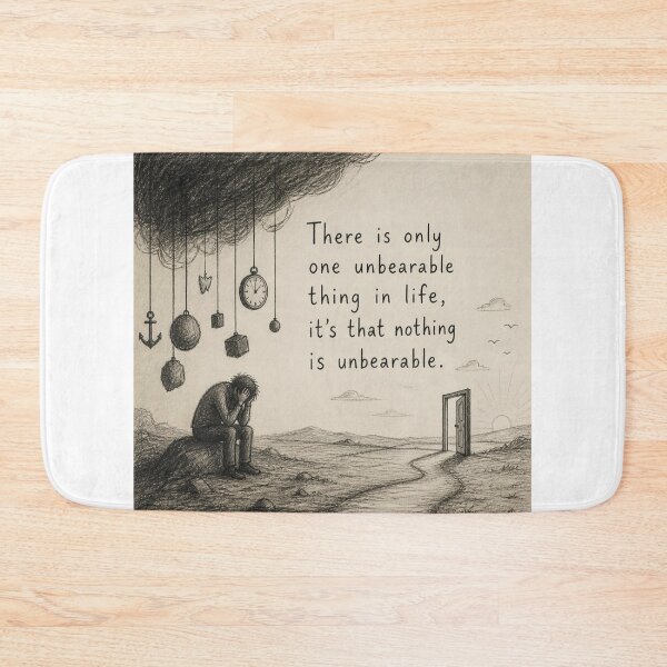 Item preview, There is only one unbearable thing in life, it's that nothing is unbearable. designed and sold by CinemaChronik.