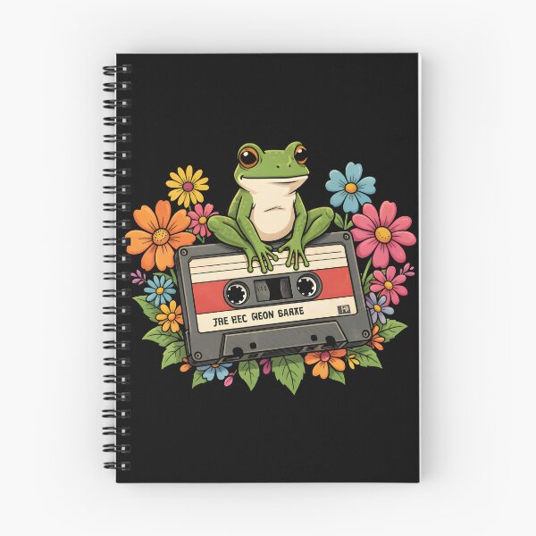 Item preview, Cute Frog Retro Cassette Tape Floral Cottagecore designed and sold by KCasual.