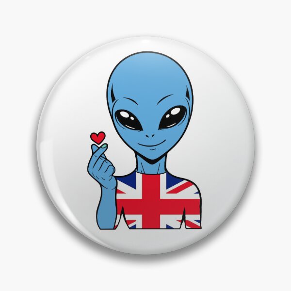 Item preview, Zorgo England | Fingerheart Sign Alien | British Flag Shirt | Cute Alien Gift | UK Merchandise designed and sold by The-Visitors.