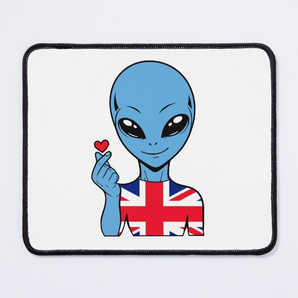 Item preview, Zorgo England | Fingerheart Sign Alien | British Flag Shirt | Cute Alien Gift | UK Merchandise designed and sold by The-Visitors.