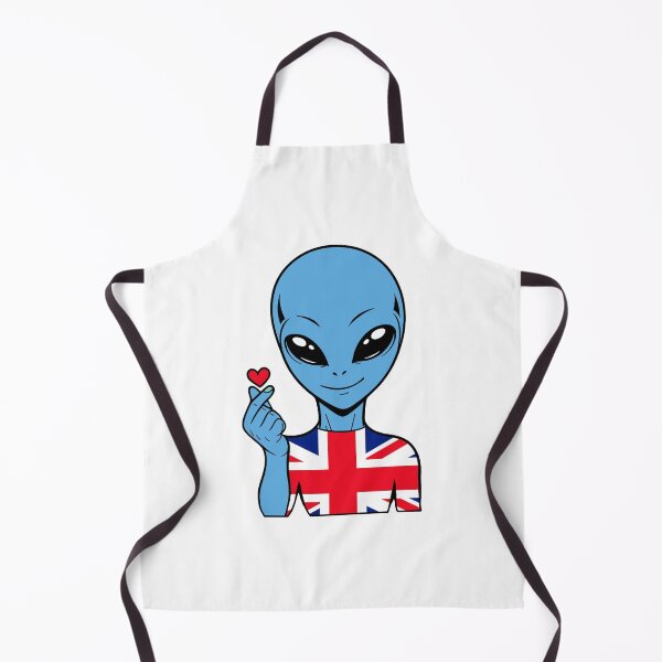 Item preview, Zorgo England | Fingerheart Sign Alien | British Flag Shirt | Cute Alien Gift | UK Merchandise designed and sold by The-Visitors.