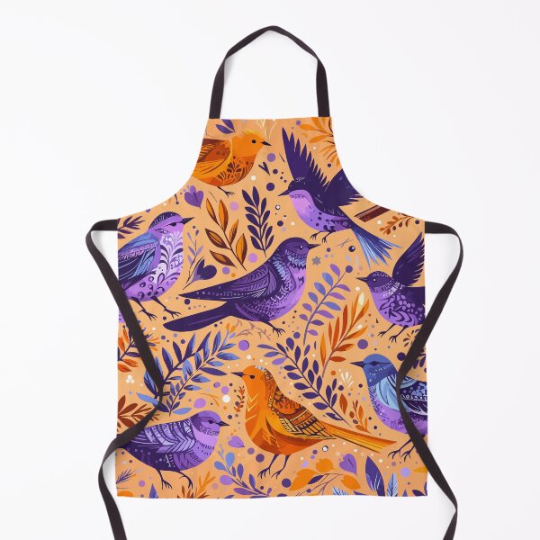 Item preview, Vibrant Folk Art Birds and Botanical Pattern designed and sold by ArtByBoya.