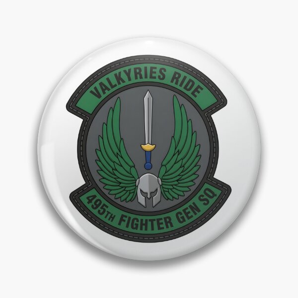 Item preview, USAF 495th Fighter Generation Squadron Valkyries Ride Emblem designed and sold by CharlieDesings.