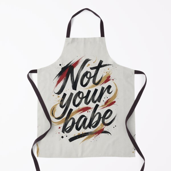 Aperçu de l'œuvre Calligraphie au pinceau « Pas ta chérie » créée et vendue par HappyOops.