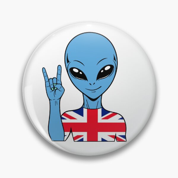 Item preview, Zorgo England | Rock on Sign Alien | British Flag Shirt | Cute Alien Gift | UK Merchandise designed and sold by The-Visitors.
