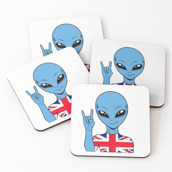 Item preview, Zorgo England | Rock on Sign Alien | British Flag Shirt | Cute Alien Gift | UK Merchandise designed and sold by The-Visitors.