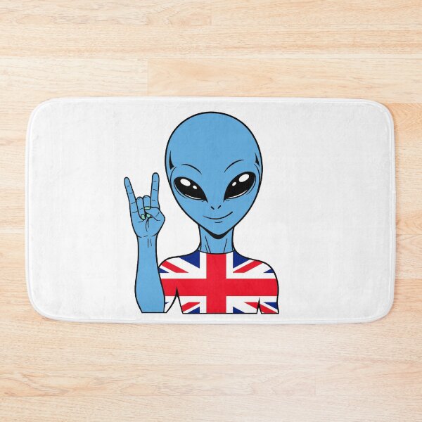Item preview, Zorgo England | Rock on Sign Alien | British Flag Shirt | Cute Alien Gift | UK Merchandise designed and sold by The-Visitors.