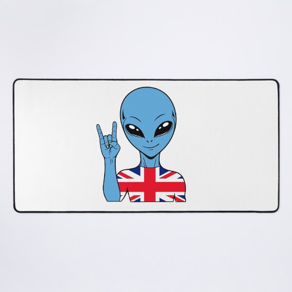 Item preview, Zorgo England | Rock on Sign Alien | British Flag Shirt | Cute Alien Gift | UK Merchandise designed and sold by The-Visitors.