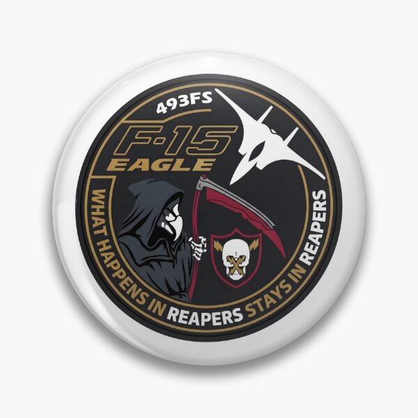 Item preview, USAF 493rd Fighter Squadron F-15 Eagle Grim Reapers Patch designed and sold by CharlieDesings.