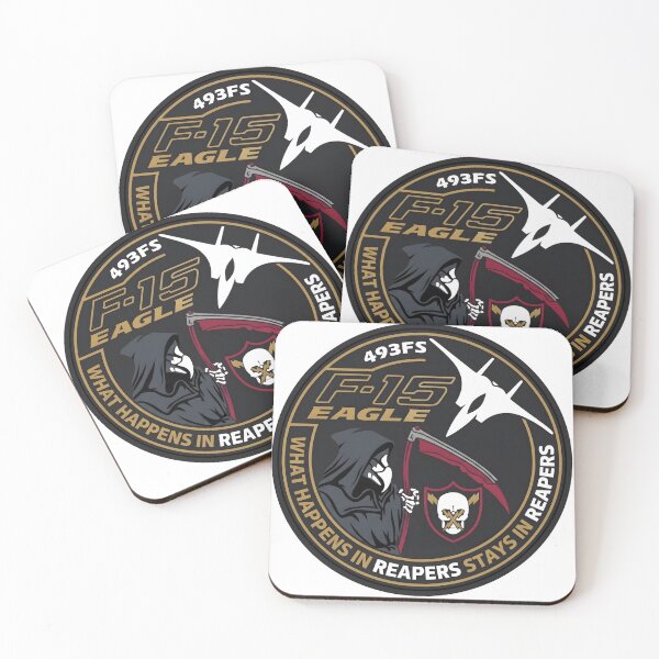Item preview, USAF 493rd Fighter Squadron F-15 Eagle Grim Reapers Patch designed and sold by CharlieDesings.