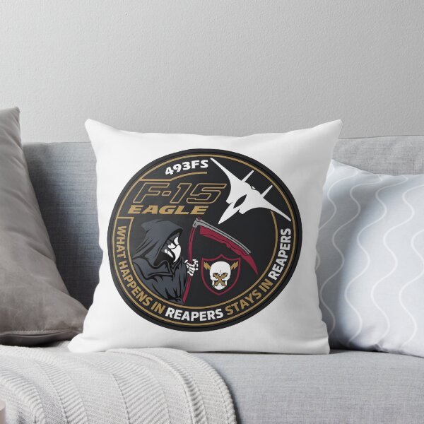 Item preview, USAF 493rd Fighter Squadron F-15 Eagle Grim Reapers Patch designed and sold by CharlieDesings.
