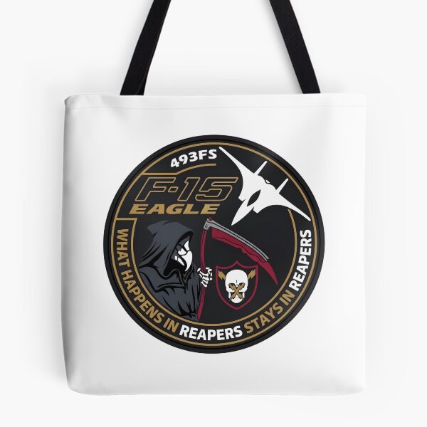 Item preview, USAF 493rd Fighter Squadron F-15 Eagle Grim Reapers Patch designed and sold by CharlieDesings.