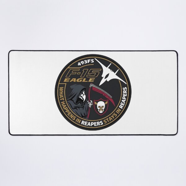 Item preview, USAF 493rd Fighter Squadron F-15 Eagle Grim Reapers Patch designed and sold by CharlieDesings.