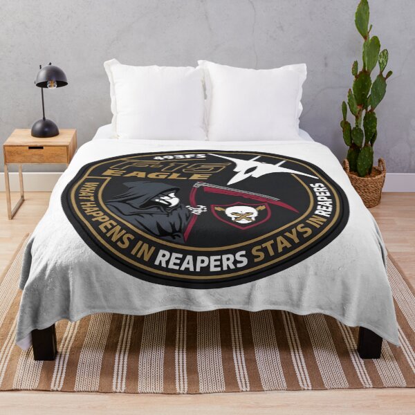 Item preview, USAF 493rd Fighter Squadron F-15 Eagle Grim Reapers Patch designed and sold by CharlieDesings.
