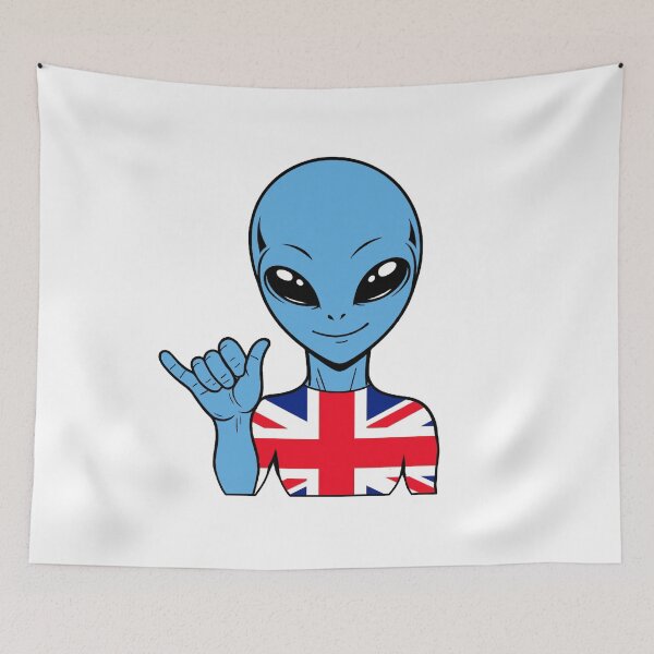 Item preview, Zorgo England | Shaka Sign Alien | British Flag Shirt | Cute Alien Gift | UK Merchandise designed and sold by The-Visitors.
