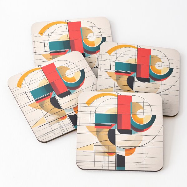 Item preview, Minimalist Bauhaus Geometry Poster | Abstract Modern Face Design designed and sold by semenol.