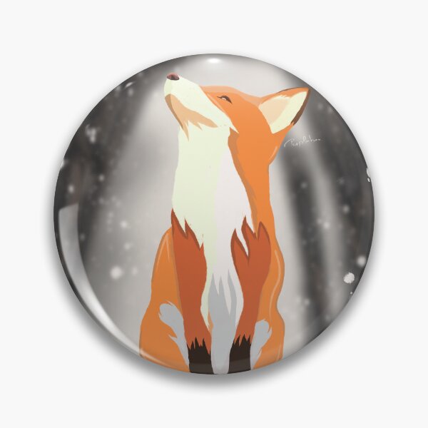 Item preview, Little Fox in Winter Snowy Forest designed and sold by Purplebeeart.
