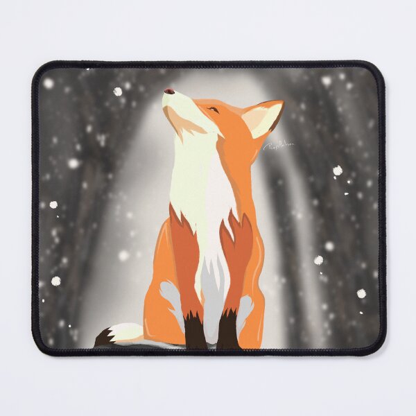 Item preview, Little Fox in Winter Snowy Forest designed and sold by Purplebeeart.