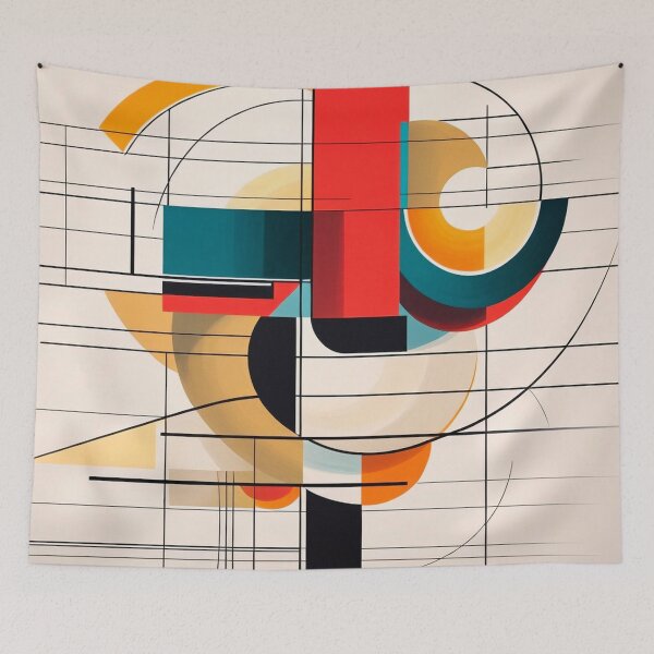 Item preview, Minimalist Bauhaus Geometry Poster | Abstract Modern Face Design designed and sold by semenol.