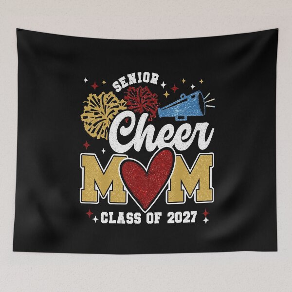 Item preview, Senior Cheerleader Mom Shirt Cheer Class of 2027 Graduation Women  designed and sold by mareix.