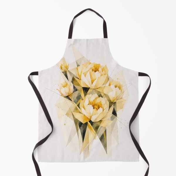 Item preview, Geometric Peonis in yellow tones. A subtle floral composition. A delicate bouquet. designed and sold by NewtBoo.