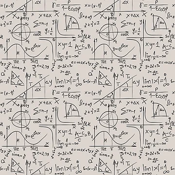 Artwork thumbnail, Math Formulas Pattern by monika-arthing