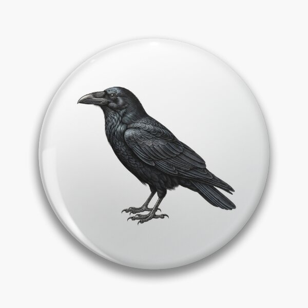 Item preview, Mysterious Raven in Detailed Illustration (Classic Engraving Style) designed and sold by Chaoscience.