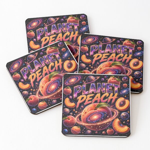 Item preview, Planet peach in cosmos designed and sold by Side Quest Co..
