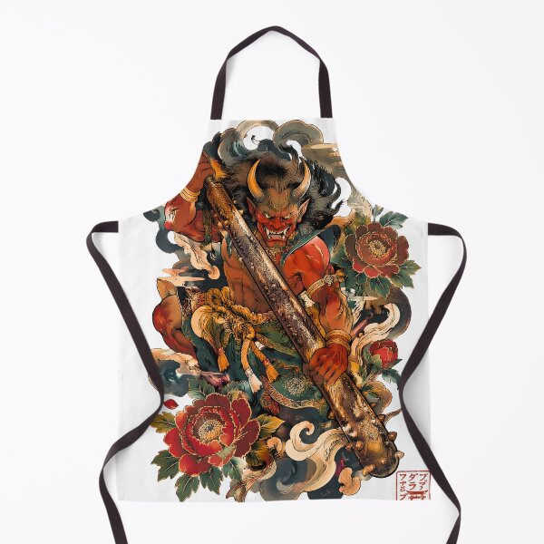 Item preview, Red Oni with Kanabō | Japanese Demon Traditional Tattoo Art designed and sold by kaxymax.
