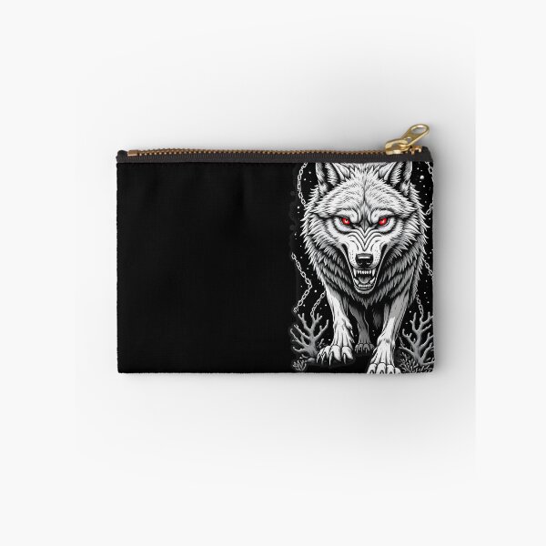Item preview, Angry White Wolf Red Eyes – Gothic Animal designed and sold by Neer arts.