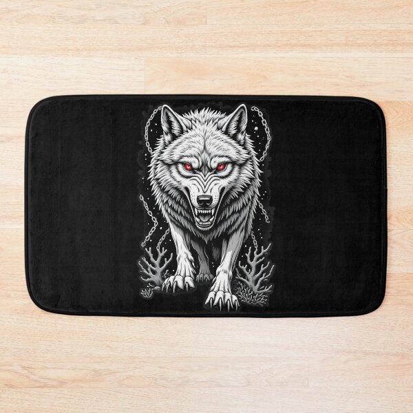 Item preview, Angry White Wolf Red Eyes – Gothic Animal designed and sold by Neer arts.
