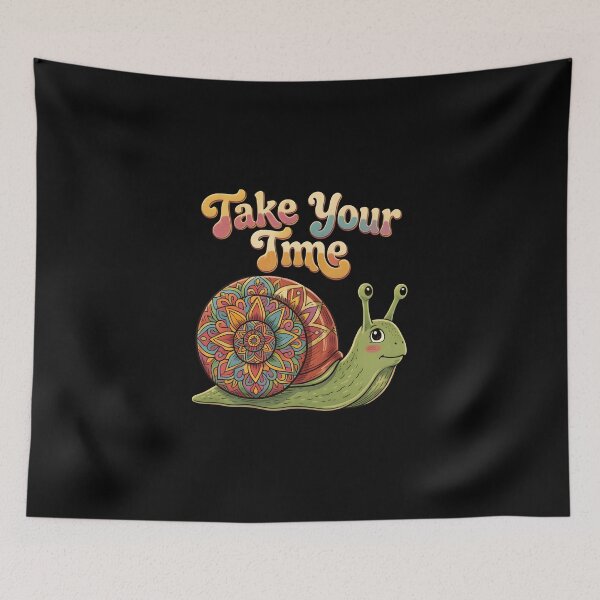 Item preview, Take Your Time Cute Snail Mandala Retro Groovy designed and sold by KCasual.